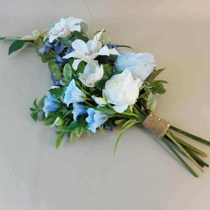 Cream and sale blue wedding bouquets